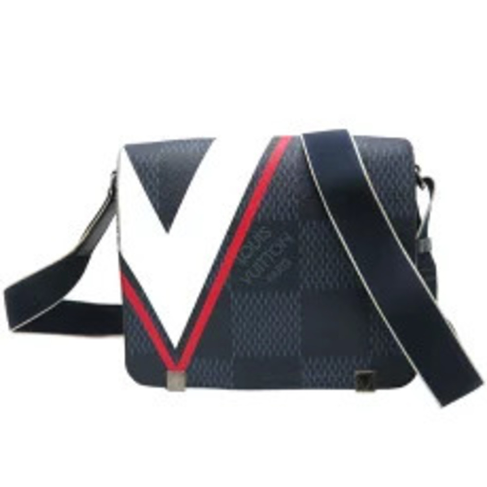 Louis Vuitton Americas Cup District NM Shoulder Bag Damier Cobalt Navy Blue